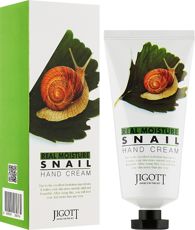 Крем для рук с экстрактом слизи улитки - Jigott Real Moisture Snail Hand Cream — фото N2