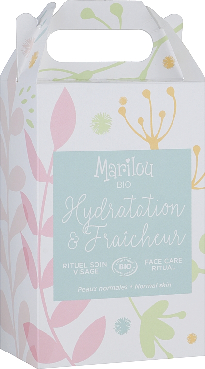 Набор "Улажненние и свежесть" - Marilou Bio Hydration & Freshness Box (gel/eye/15ml + cr/30ml + scrb/75ml + milk/75ml) — фото N1