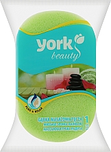 Губка для ванни та масажу "Веселка", салатовий + жовтий - York — фото N1