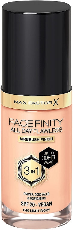 Тональна основа - Max Factor Facefinity All Day Flawless 3-in-1 Foundation SPF 20 — фото N1