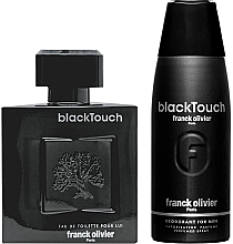 Franck Olivier Black Touch - Набор (edt/100ml + deo/250ml) — фото N1