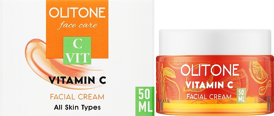 Осветляющий антивозрастной крем для лица с витамином С - Olitone Vitamin C Facial Cream — фото N2