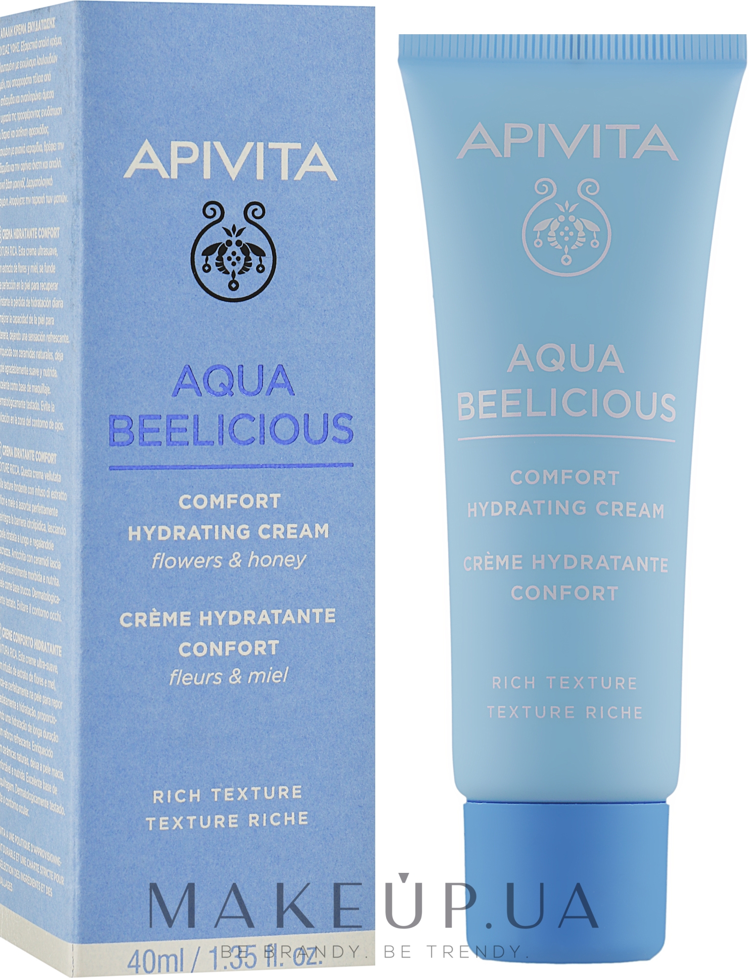 Насичений зволожувальний крем - Apivita Aqua Beelicious Comfort Hydating Cream Rich Texture — фото 40ml