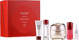 Духи, Парфюмерия, косметика Набор - Shiseido Benefiance Wrinkle Smoothing Cream Holiday Kit (f/cr/50ml + foam/15ml + treat/30ml + conc/10ml + eye/cr/2ml)
