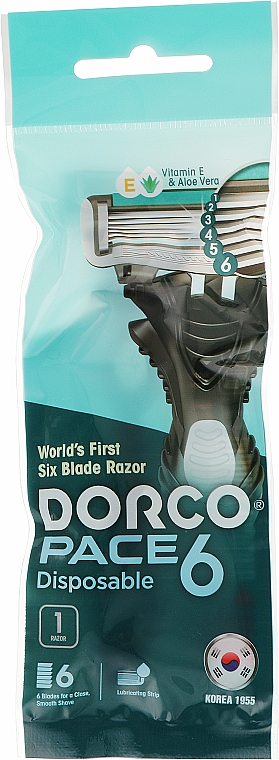 Бритва одноразовая с 6 лезвиями - Dorco Pace Disposable 6