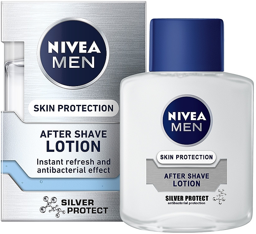 Лосьон после бритья "Серебряная защита с антибактериальным эффектом" - NIVEA MEN 