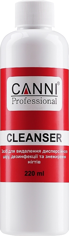 Спрей для видалення липкого шару, дезинфекції та знежирення нігтів - Canni Cleanser 3 in 1 — фото N3