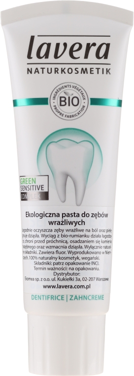Зубна паста відновлювальна для чутливих зубів - Lavera Sensitive & Repair Toothpaste — фото N2