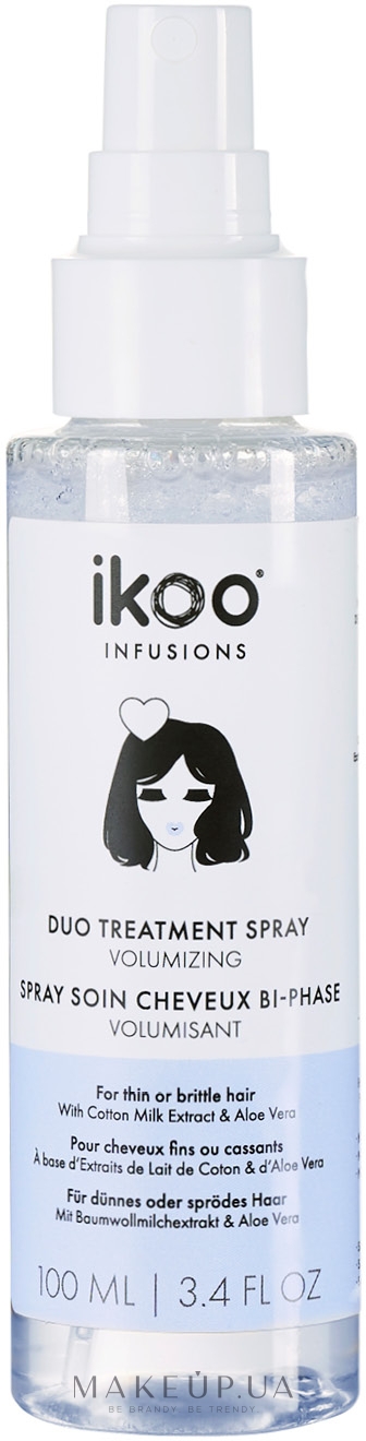 Спрей для волосся "Об'єм" - Ikoo Infusions Duo Treatment Spray Volumizing — фото 100ml