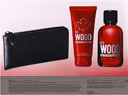 Dsquared2 Red Wood Pour Femme - Набор (edt/100ml + sh/gel/100ml + purse) — фото N3
