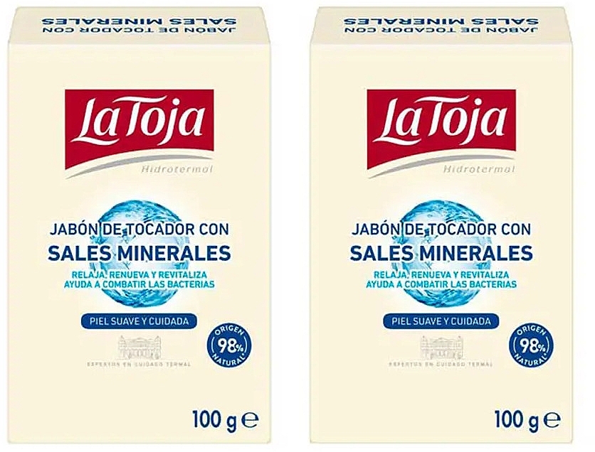 Набор - La Toja Hidrotermal Toilet Soap With Salt Mineral (soap/2х100g) — фото N1