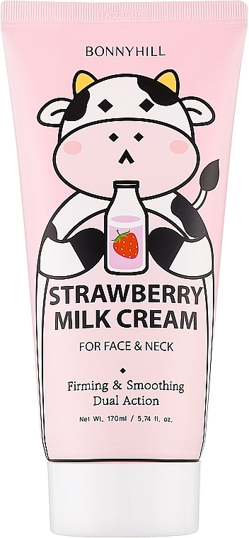 Крем для обличчя та шиї з екстрактом полуниці та молока - Bonnyhill Strawberry Milk Cream — фото N1