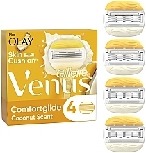 Сменные кассеты для бритья, 4 шт. - Gillette Venus Comfortglide & Olay Coconut Refills — фото N2