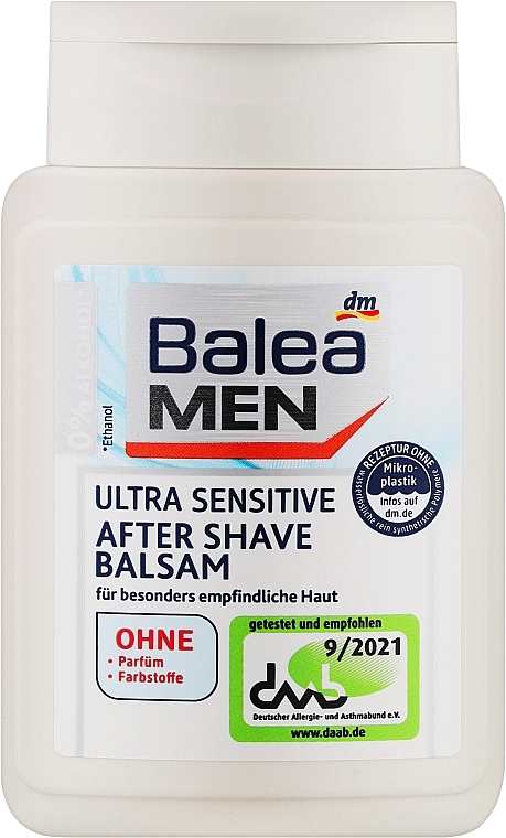 Бальзам после бритья для ультрачувствительной кожи - Balea Men Ultra Sensitive After Shave Balsam — фото N1