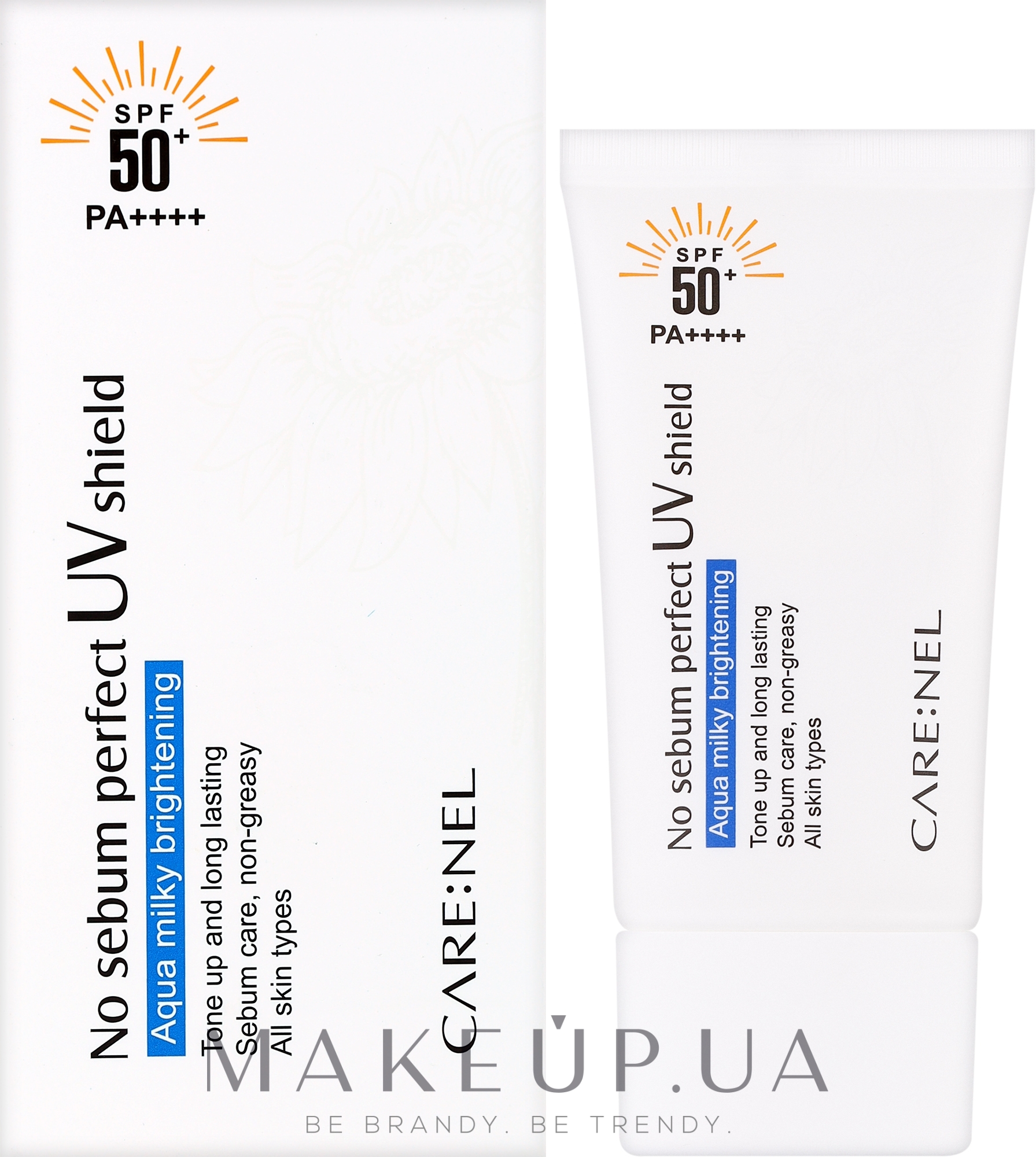 Солнцезащитный крем для жирной кожи лица - Carenel No Sebum Perfect UV shield SPF50+/PA++++ — фото 50ml