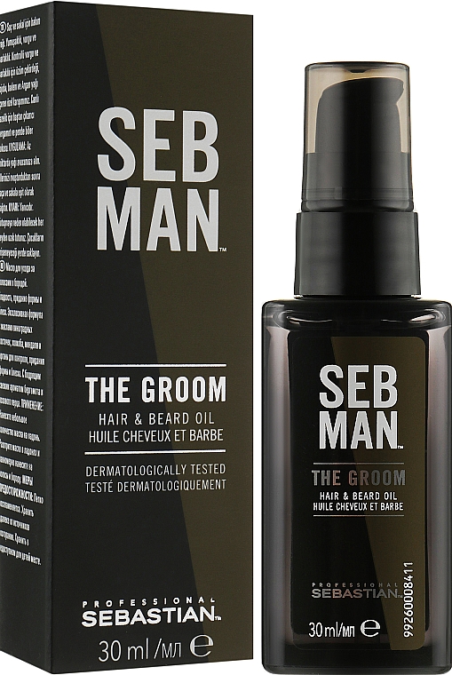 Олія для догляду за волоссям і бородою - Sebastian Professional SEB MAN The Groom Hair & Beard Oil — фото N2