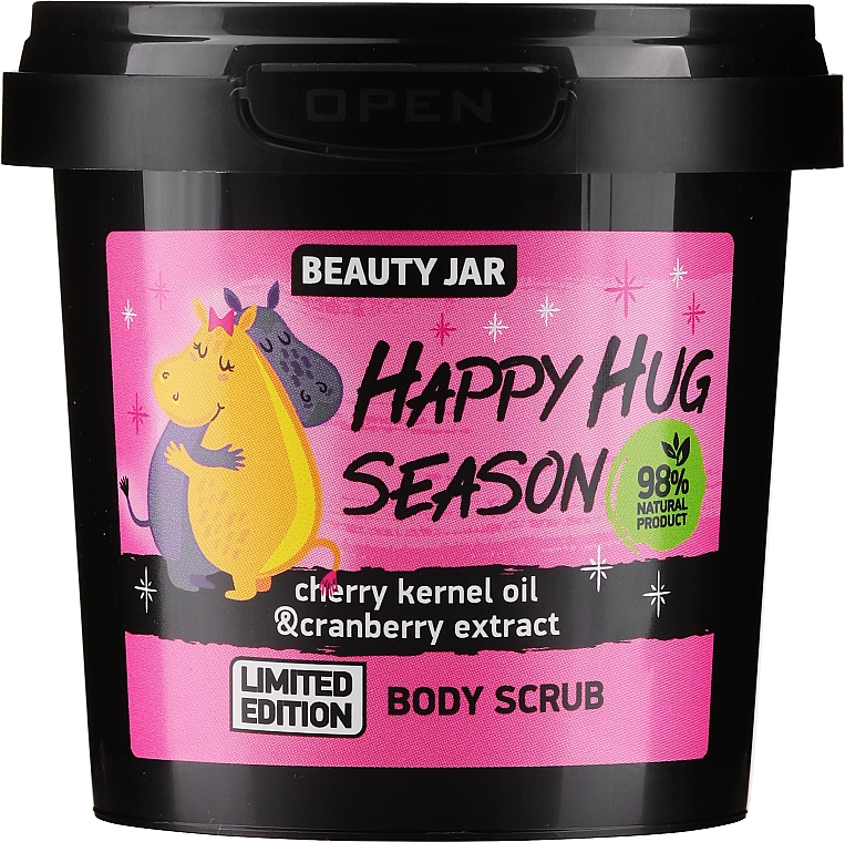 Скраб для тіла "Олія кісточок вишні й екстракт журавлини" - Beauty Jar Happy Hug Season Limited Edition Body Scrub — фото N1