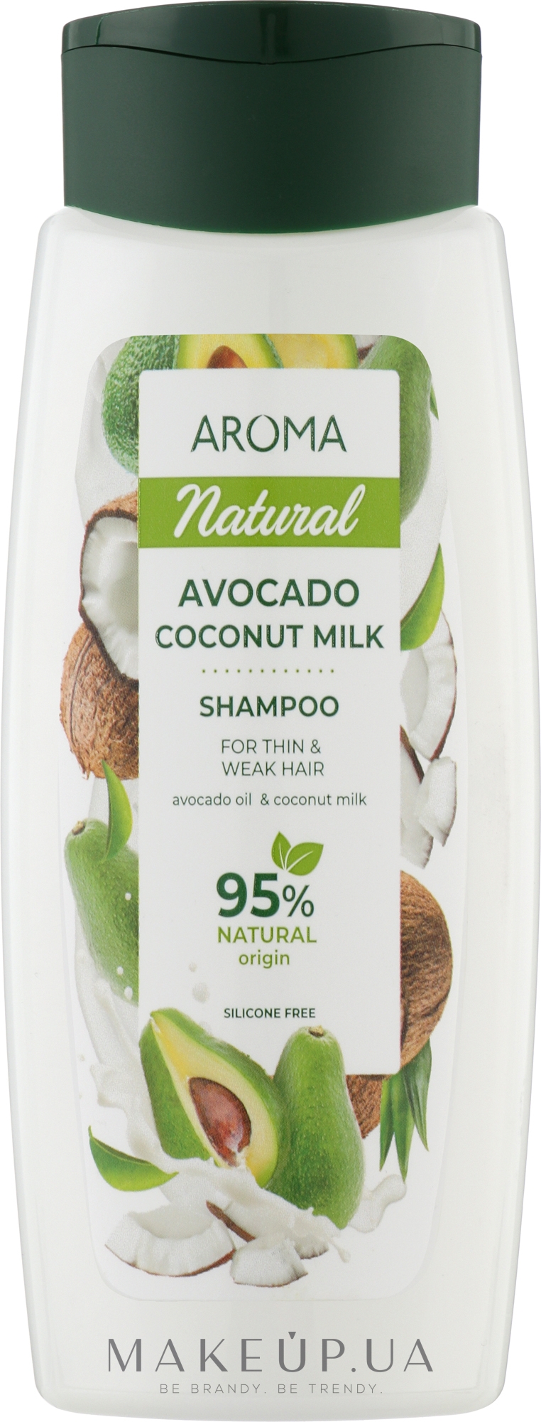 Шампунь для волосся "Авокадо й кокосове молоко" - Aroma Natural — фото 400ml