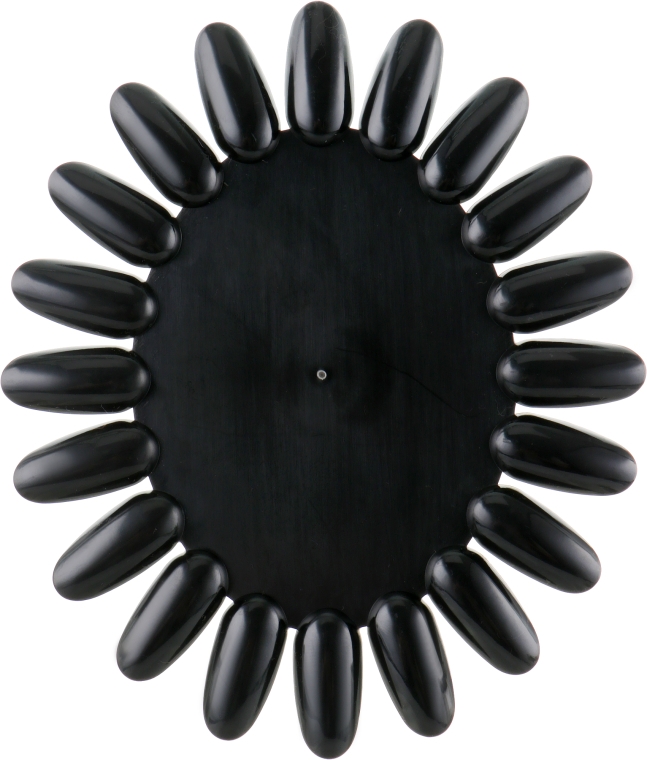 Палітра для гель-лаків і лаків, овальна, чорна - Avenir Cosmetics — фото N1