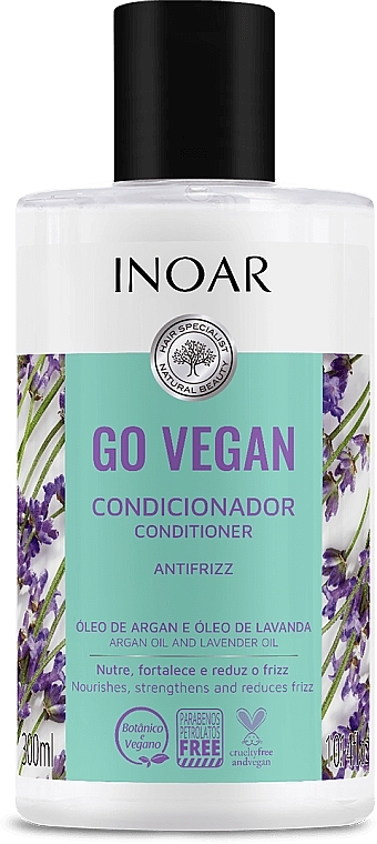 Кондиціонер проти пухнастості волосся - Inoar Go Vegan Anti Frizz Conditioner — фото N1