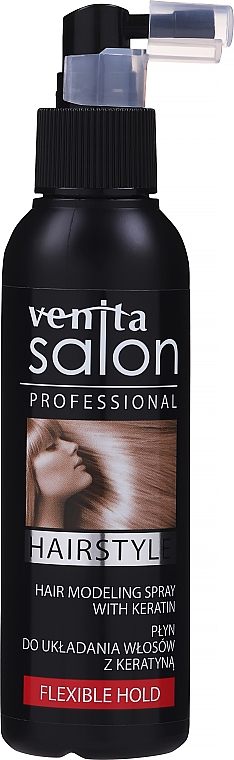 Спрей для волосся - Venita Salon Professional Flexible Hold Hair Modeling Spray with Keratin
