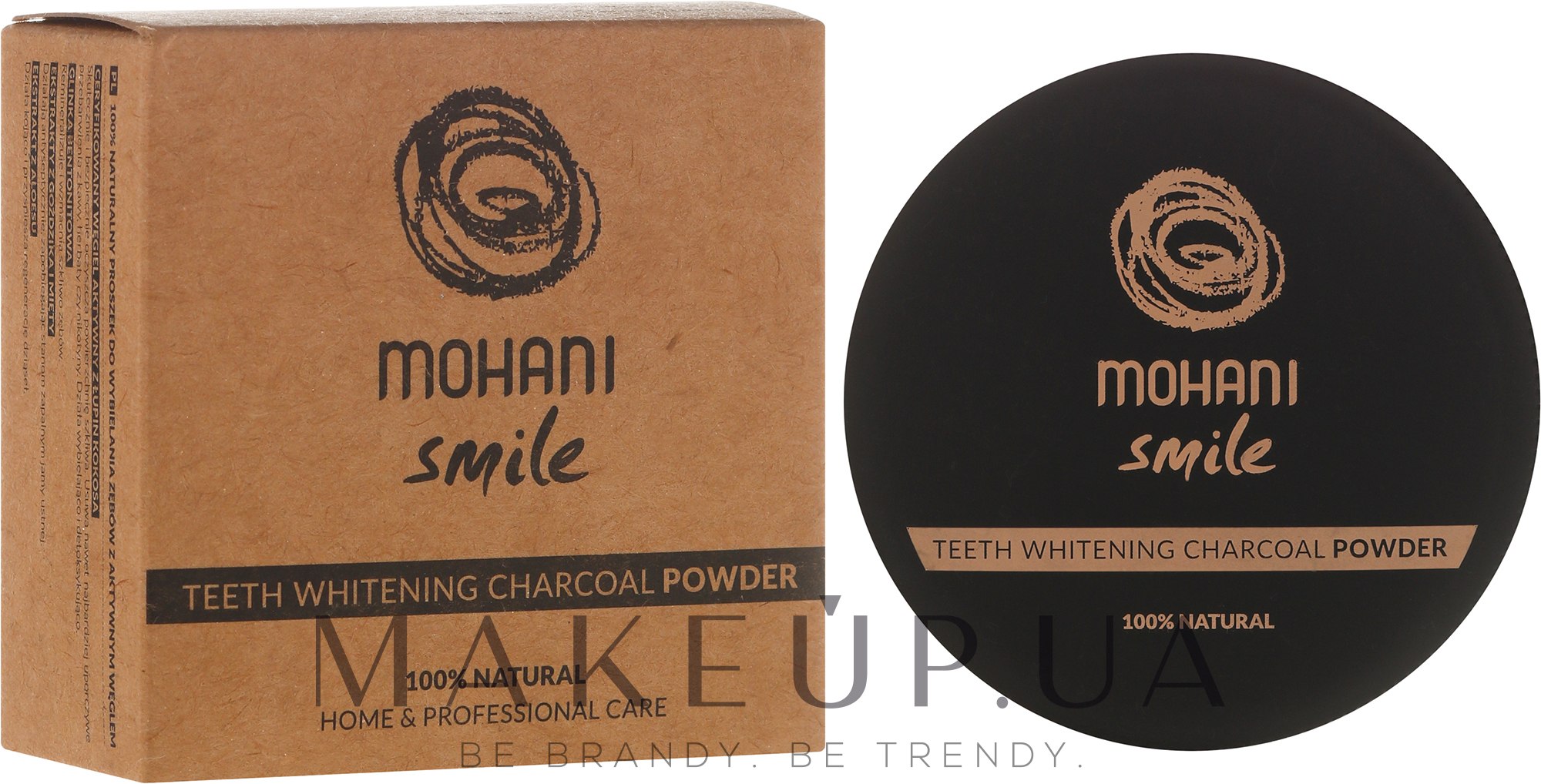 Отбеливающий зубной порошок - Mohani Smile Teeth Whitening Charcoal Powder — фото 30g