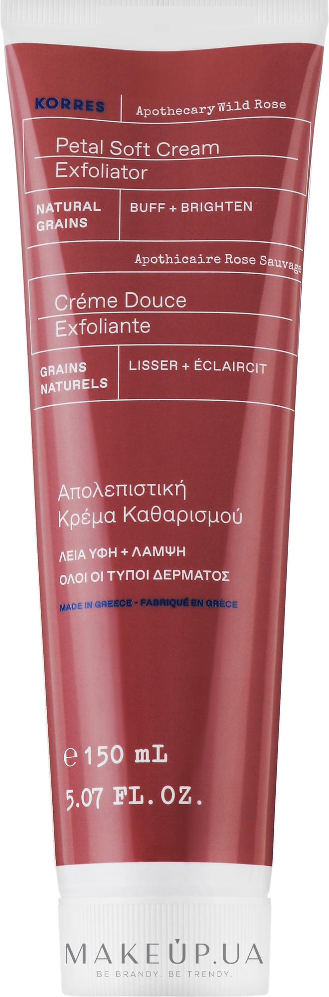 Крем-скраб для лица - Korres Apothecary Wild Rose Petal Soft Cream Exfoliator — фото 150ml