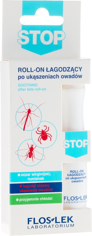 Заспокійливий засіб після укусів комах - Floslek STOP Roll-on Soothing Bites Insects — фото N1