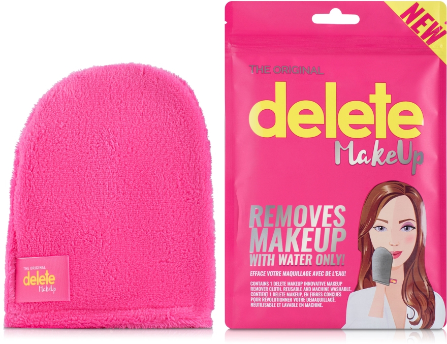 Рукавичка для зняття макіяжу, рожева - Glove Delete Makeup — фото N1