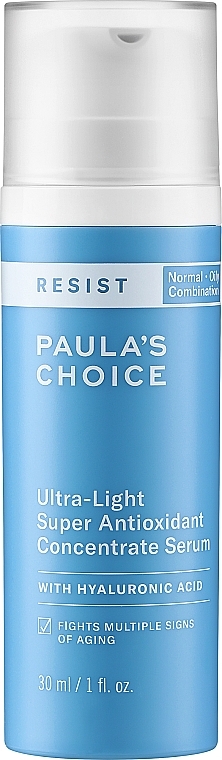 Антиоксидантна сироватка для обличчя - Paula's Choice Resist Ultra-Light Super Antioxidant Concentrate Serum — фото N1