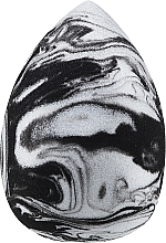 Парфумерія, косметика Мармуровий б'юті-блендер, білий і чорний - Lewer