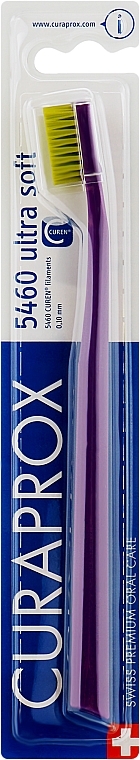 Зубная щетка CS 5460 "Ultra Soft", D 0,10 мм, фиолетовая, салатовая щетина - Curaprox