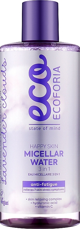 Міцелярна вода - Ecoforia Lavender Clouds Happy Skin Micellar Water — фото N1