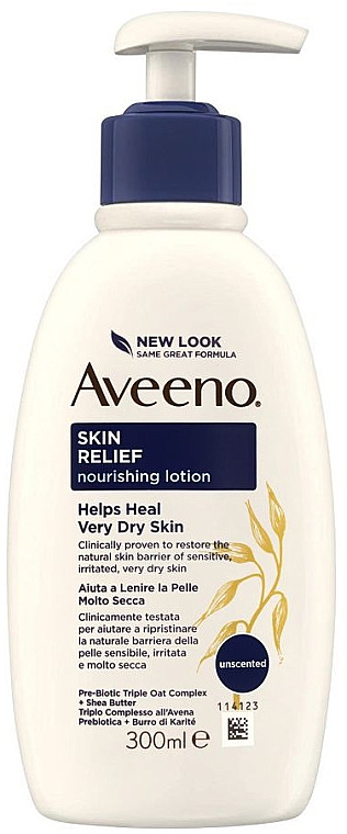 Живильний лосьйон для дуже сухої шкіри - Aveeno Skin Relief Nourishing Lotion Helps Heal Very Dry Skin — фото N1
