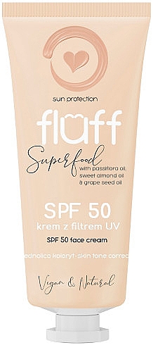 Балансувальний крем для поліпшення тону шкіри - Fluff Super Food Face Cream SPF50 — фото N1