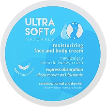 Парфумерія, косметика Зволожувальний крем для обличчя і тіла  - Ultra Soft Naturals Moisturising Face and Body Cream