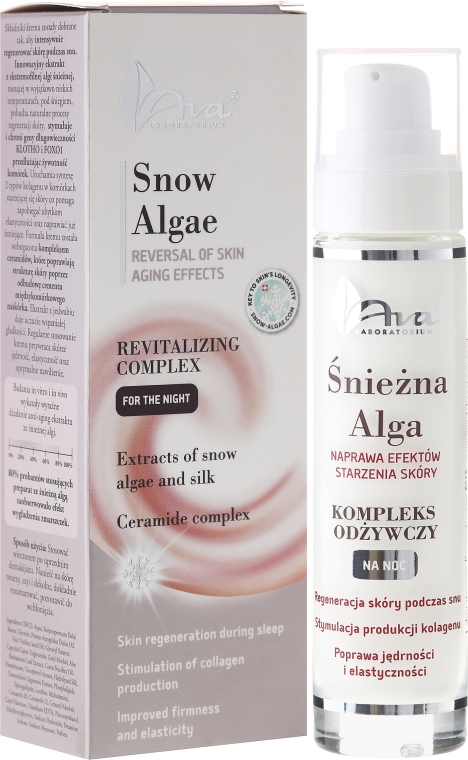 Нічний крем для обличчя - Ava Laboratorium Snow Algae Night Cream — фото N1