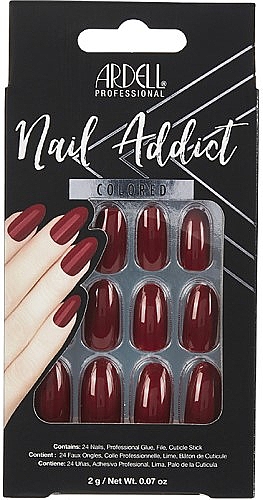 Набір накладних нігтів - Ardell Nail Addict Nail Colored Set Sip Of Wine — фото N1