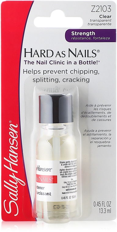 Средство для укрепления ногтей прозрачное - Sally Hansen Hard As Nails — фото N1