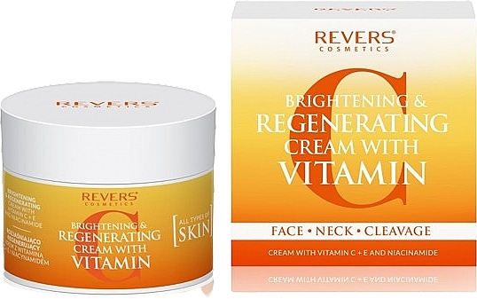 Осветляющий крем для лица и шеи - Revers Brightening Regenerating Cream with Vitamin C  — фото N1