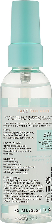 Спрей-автозасмага для обличчя - Mr & Mrs Tannie Face Tan Water — фото N2