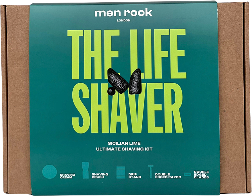 Набір, 5 продуктів - Men Rock Ultimate Classic Shaving Gift Set Sicilian Lime — фото N3
