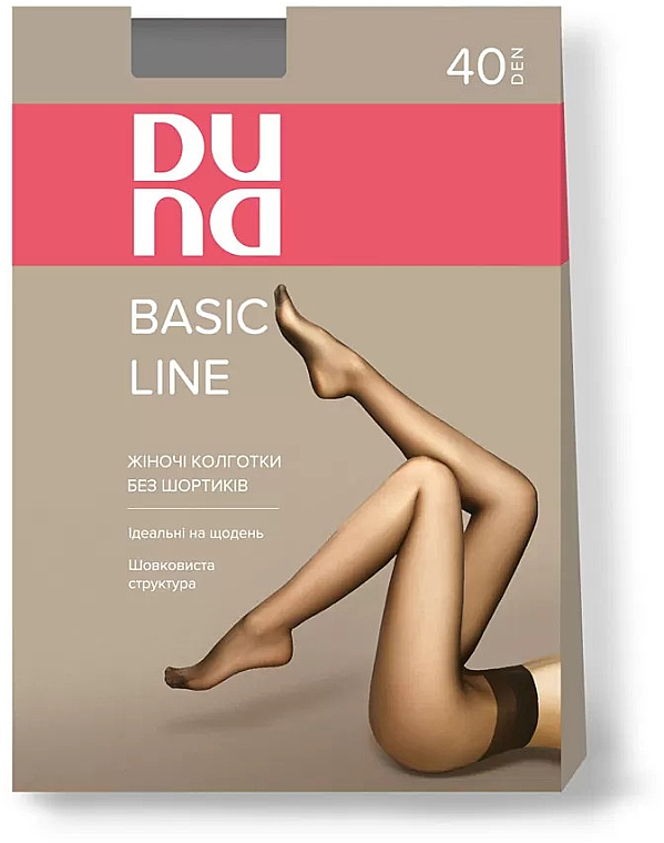 Колготки жіночі "Basic Line" 1104, 40 Den, чорні - Duna — фото N1