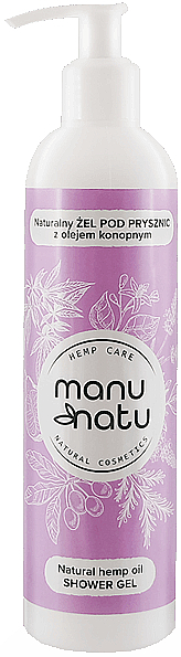 Гель для душу - Manu Natu Natural Hemp Oil Shower Gel — фото N1