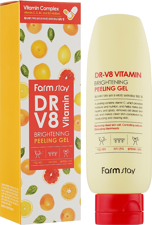 Пілінг для обличчя - FarmStay DR-V8 Vitamin Brightening Peeling Gel — фото N2