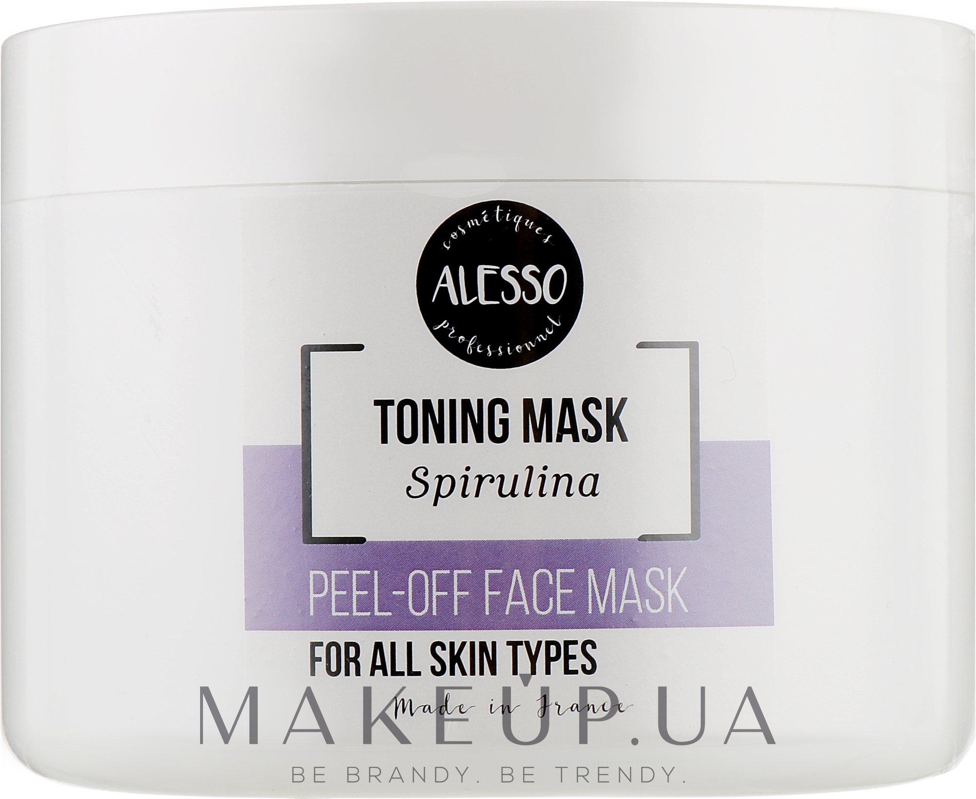 Альгинатная маска очищающая со спирулиной - Alesso Professionnel Peel-Off Face Toning Mask Spirulina — фото 200g