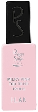 Парфумерія, косметика Топове покриття для нігтів  - Peggy Sage Top Finish Milky Pink I-Lak