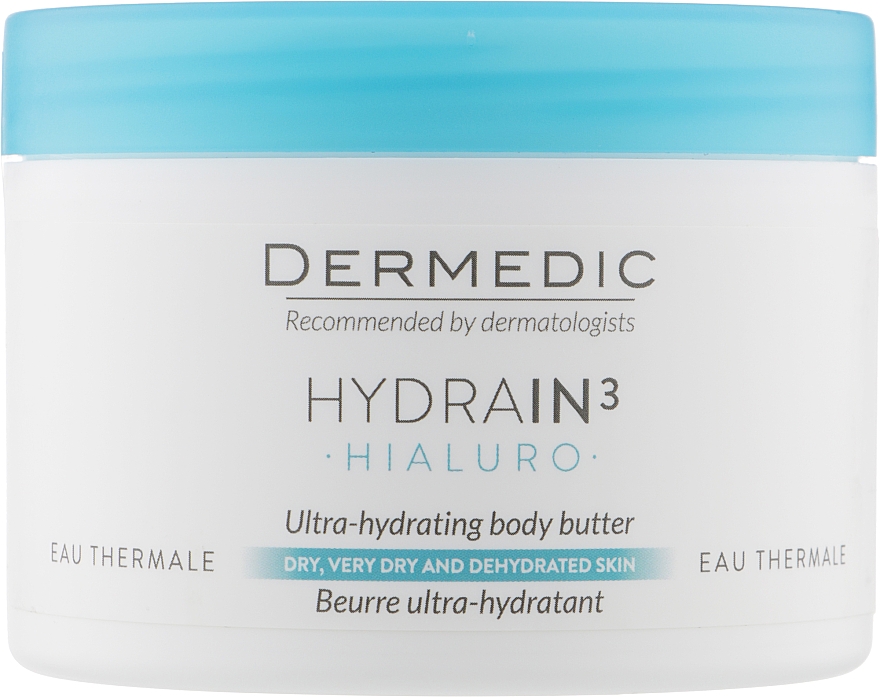 Гиалуроновое ультра-увлажняющее масло - Dermedic Hydrain3 Hialuro Ultra-Hydrating Body Butter — фото N1