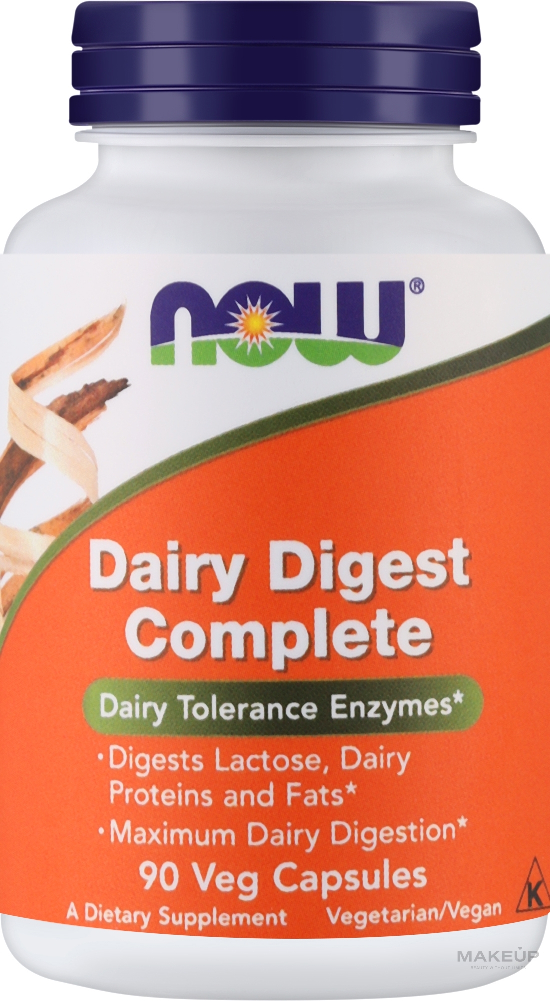 Натуральная добавка - Now Foods Dairy Digest Complete — фото 90шт