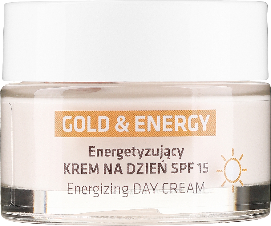 Дневной стимулирующий крем - Floslek Anti-Aging Gold & Energy Energizing Day Cream SPF 15